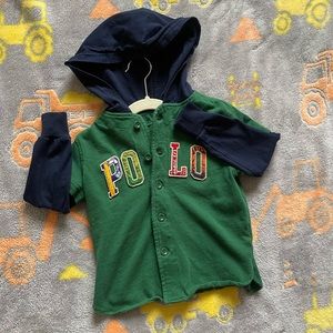 Polo baseball hoodie size 3t